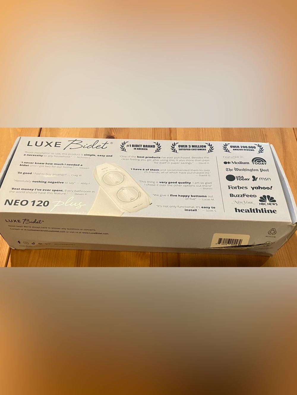 NWOT Factory Sealed Luxe Bidet NEO 120 Plus White